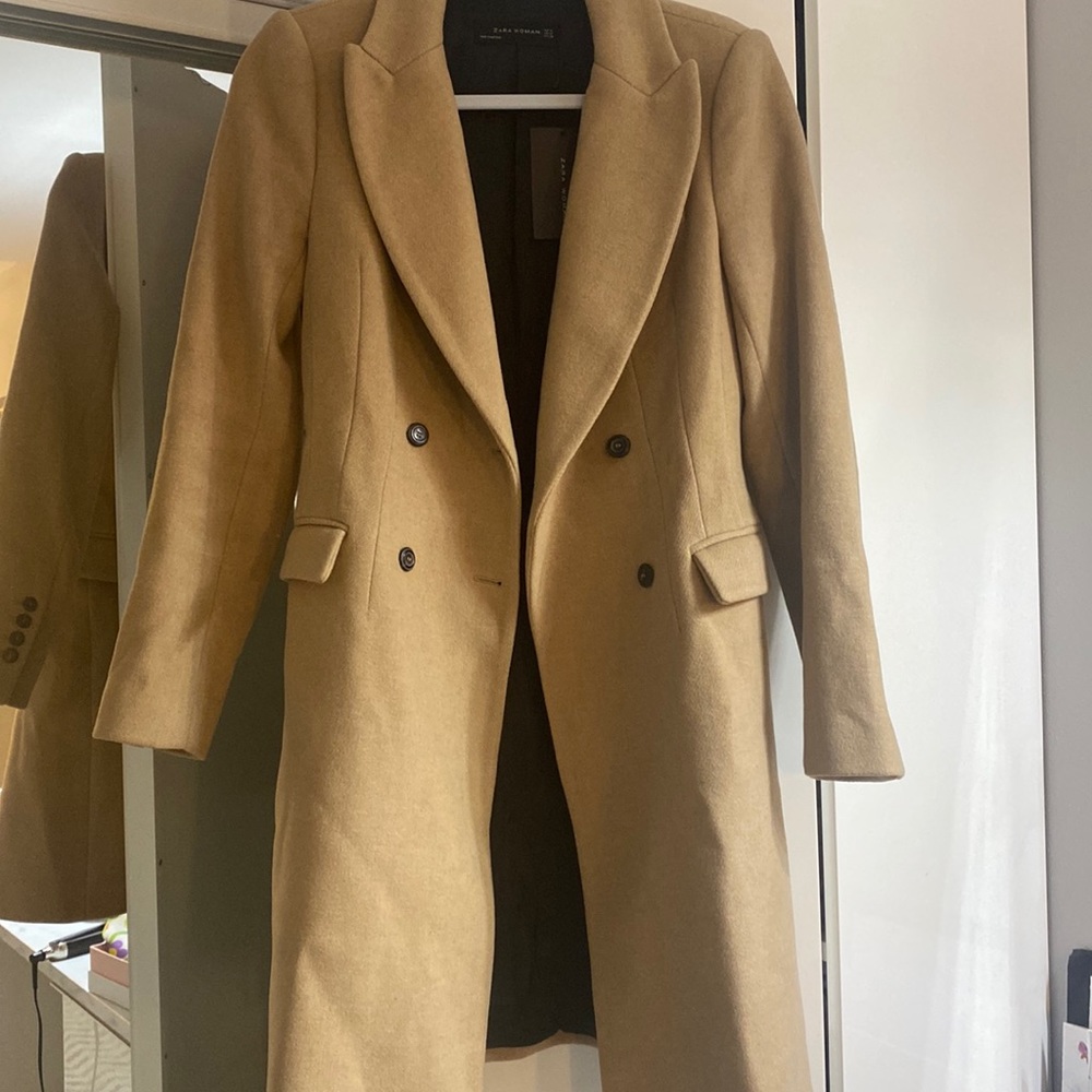Zara fitted double breasted coat - Picture 3 of 4